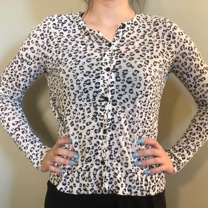 Leopard print cardigan